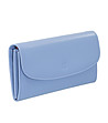 Дамски портфейл от естествена кожа в пастелно синьо Gandia с RFID защита-3 снимка