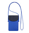 Кожена чанта за телефон в сини нюанси с презрамка Alicante-0 снимка