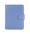 Портфейл от естествена кожа в пастелно синьо Marbella RFID защита-0 снимка