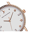 Розовозлатист дамски часовник с камъчета Hazel-2 снимка