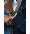 Мъжки часовник в розовозлатисто с ефектен зелен циферблат Hugo-1 снимка