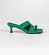 Зелени дамски чехли с асиметричен дизайн Sobella-0 снимка