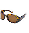 Дамски слънчеви очила с рамки в кафяво и жълто Iris-2 снимка
