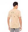Мъжка памучна тениска в бежов нюанс Lark-1 снимка