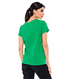 Дамска памучна тениска с принт Linala в зелен нюанс-1 снимка