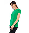 Дамска памучна тениска с принт Linala в зелен нюанс-2 снимка
