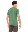 Мъжка памучна тениска с принт Palm в зелен нюанс-1 снимка