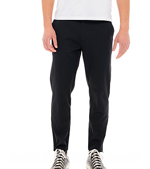 Мъжки панталон изчистен дизайн в черен цвят Jiulien снимка