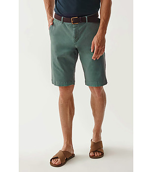 Мъжки памучни къси панталони в зелен нюанс George снимка