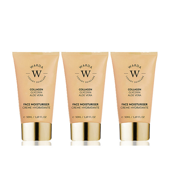 Комплект от 3 броя овлажнител за лице с колаген 50 мл снимка