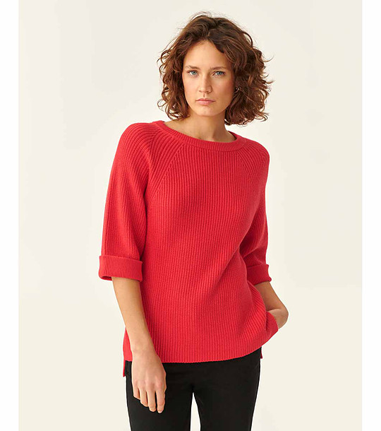Червен дамски пуловер Minisa снимка