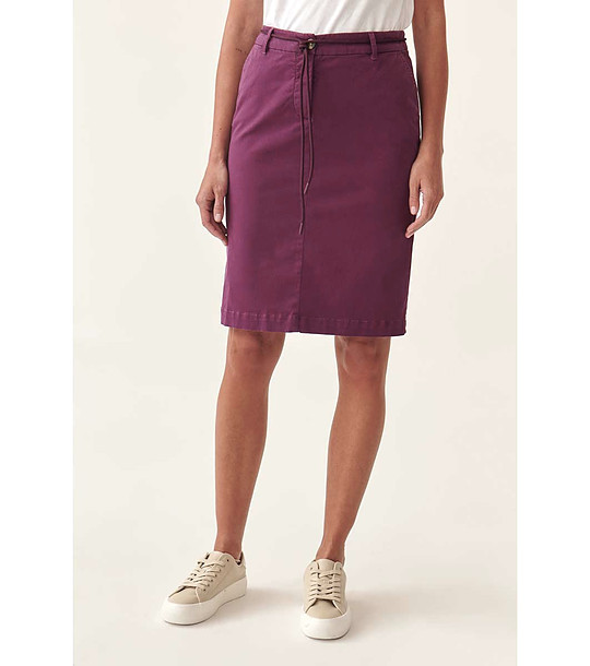 Памучна пола в лилав нюанс с джобове Hinoki снимка