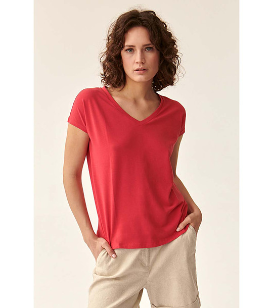 Дамска блуза в червено Szana снимка