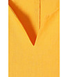 Ленена рокля Owerita в жълт нюанс-4 снимка
