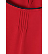 Червена дамска блуза с контрастни кантове  Mipla-4 снимка