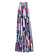 Многоцветна рокля Oroko в бледорозово, синьо и червено-3 снимка