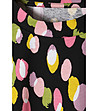Черна памучна дамска блуза с многоцветен принт Like 5-4 снимка