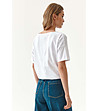 Дамска бяла тениска от органичен памук  Miza 1-1 снимка