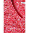 Дамски пуловер в червен меланж Laso-4 снимка