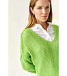 Зелен дамски пуловер Bajana-2 снимка