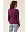 Дамски пуловер в цвят патладжан Tessa-1 снимка