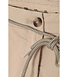 Бежов памучен дамски панталон Hino-3 снимка