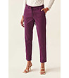 Дамски памучен панталон в лилав нюанс Hino-0 снимка