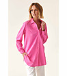 Розова дамска риза с лен Malibu-0 снимка