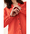 Червена дамска ленена риза Justina-2 снимка