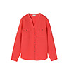 Червена дамска ленена риза Justina-3 снимка