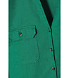 Зелена дамска ленена риза Justina-4 снимка