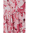 Рокля в розово и бяло с флорален принт Milia-4 снимка