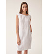 Бяла ленена рокля Koloreta-0 снимка
