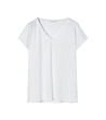 Бяла дамска блуза с памук Sorina-3 снимка