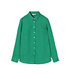 Зелена дамска ленена риза Ginko-3 снимка
