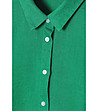 Зелена дамска ленена риза Ginko-4 снимка