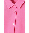 Розова дамска ленена риза Ginko-4 снимка