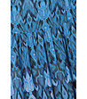 Дълга рокля с ефектен принт в сини нюанси-4 снимка