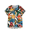 Многоцветна дамска риза с флорален принт Samanto-3 снимка