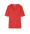 Червена дамска блуза с памук Margo-2 снимка