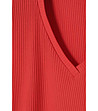 Червена дамска блуза с памук Margo-3 снимка