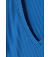 Синя дамска блуза с памук Margo-3 снимка