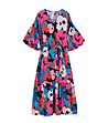 Многоцветна рокля с розови и сини нюанси Cloti-3 снимка