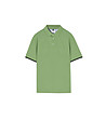 Мъжка памучна блуза с яка в светлозелен нюанс Roberto-3 снимка