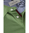 Мъжка памучна блуза с яка в светлозелен нюанс Roberto-4 снимка