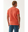 Памучна мъжка тениска в оранжев нюанс Derek-1 снимка