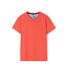 Памучна мъжка тениска в оранжев нюанс Derek-3 снимка