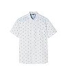 Мъжка бяла памучна риза с контрастен принт Surf Summer-3 снимка
