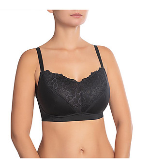 Черен сутиен без банели Catharina снимка