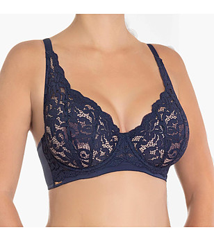 Сутиен с меки чашки в тъмносиньо Ella снимка